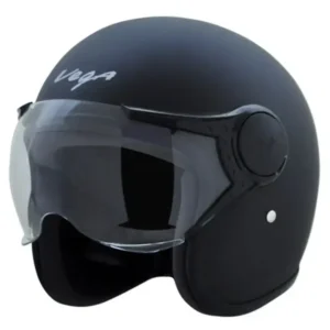 vega Jeet Solid Black Half Face Bike Helmet