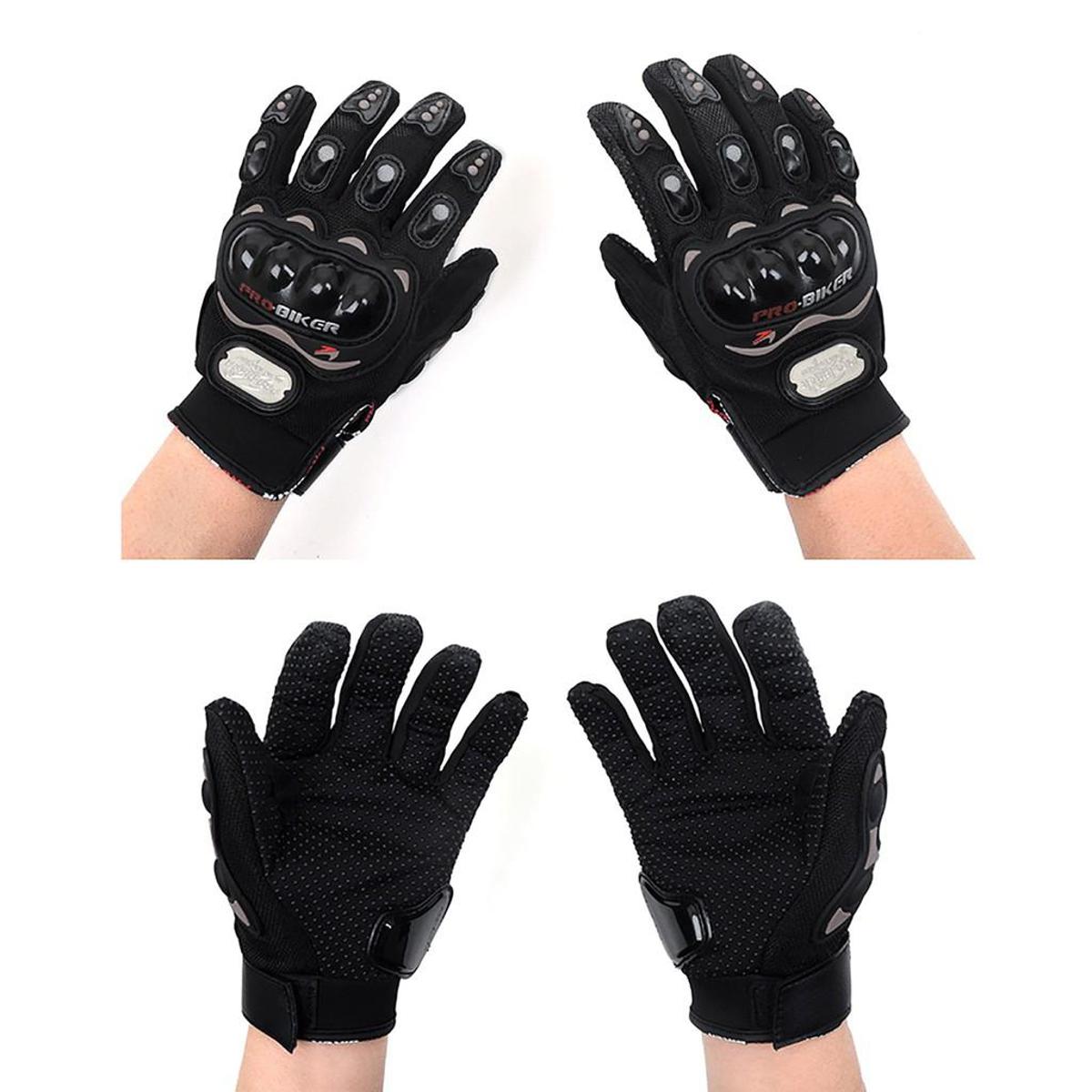 Pro Biker Hand Gloves Motorcycle Rider (Black Color)