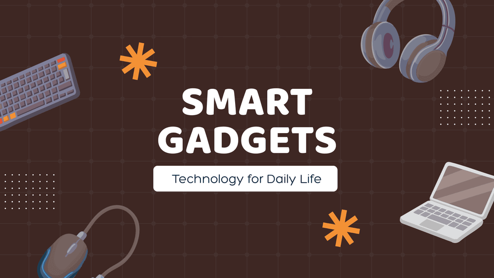 Blue and Orange Modern Smart Gadgets Presentation (2)